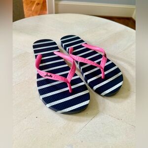 Joules Flip Flop Striped Nautical Sandals Size 5 ⚓️⚓️⚓️